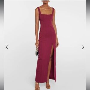 STAUD .Sleeveless Maxi Dress with Front Slit.